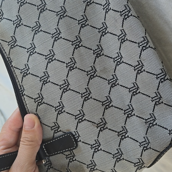 Small, Black And Gray Ralph Lauren Shoulder Purse, RL Logo Y2K - Picture 6 of 7